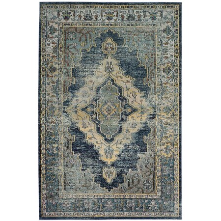Safavieh Crystal Power Loomed Rectangle Area Rug Blue & Yellow - 5 x 8 ft. CRS500M-5